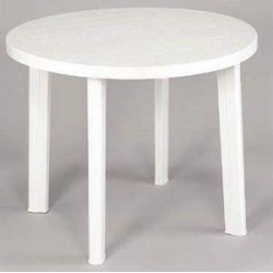 stôl plastový TONDO 90 cm biely