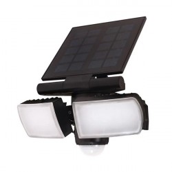 Solight LED solárne svetlo so senzorom, 8W, 600lm, Li-on, čierna
