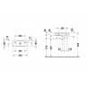 DURAVIT Dura Style umývadlo 50 x 22 cm otvor pre batériu vľavo, biele s úpravou WonderGliss 07135000091