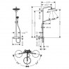 Hansgrohe Croma Select S sprchový systém Showerpipe 280 1 jet s termostatom a sprchou Raindance Select S 120 3jet, matná biela,