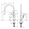 Hansgrohe Talis M54 drezová batéria 220 1jet čierna matná, 72804670