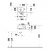 DURAVIT Dura Style umývadlo 36 x 22 cm otvor pre batériu vpravo, bez prepadu, biele 0713360000