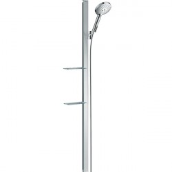 Hansgrohe Raindance Select S sprchový set 120 3jet s nástennou tyčou 150cm s poličkami, chróm, 27646000
