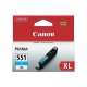 CANON CLI-551XL azurová