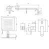 OMNIRES PARMA sprchový podomietkový systém s pákovou batériou biela/chróm SYSPM16ACRB