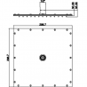 NOVASERVIS pevná sprcha samočistiaca 300x300mm "tropický dážď" chróm RUPV/246,0