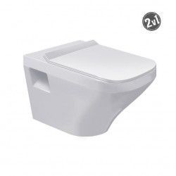 DURAVIT DuraStyle - Závesné WC so sedadlom SoftClose, alpská biela, s povrchovou úpravou Wonder Gliss 253609000, 0063790000