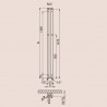 P.M.H. Rosendal radiátor kúpeľňový 115 x 1500 mm metalická antracit RA2A2