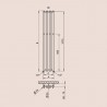 P.M.H. Rosendal kúpeľňový radiátor 266 x 1500 mm kartáčovaná nerez R2SS