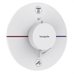 HANSGROHE ShowerSelect Comfort S batéria vaňová podomietková termostatická pre 2 spotrebiče matná biela 15554700