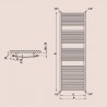 P.M.H. Marabu kúpeľnový radiátor 450 x 1815 mm metalická strieborná M5MS