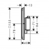 HANSGROHE ShowerSelect Comfort E batéria vaňová podomietková termostatická pre 2 spotrebiče kartáčovaný bronz 15572140