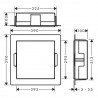 HANSGROHE XtraStoris Minimalistic výklenok do steny 300 x 300 x 100 mm kartáčovaná nerez 56073800