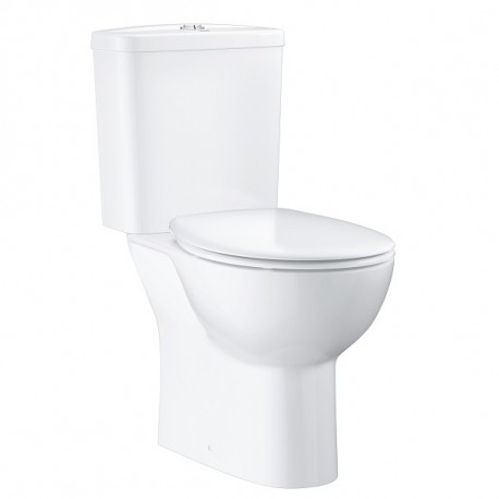 Grohe Bau Ceramic WC kombi s nádržkou a sedadlom SoftClose, Rimless, odtok rovný, alpská biela 39604000