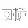 KEUCO Ixmo 2-cestný prepínací ventil s prípojom hadice a držiakom sprchy (k telesu 59556000170) chróm 59556010202