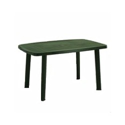 Stôl plastový, rozmery 137x85x72cm, FARO, zelený