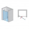 SANSWISS ANNEA sprchové dvere 100 1-krídlové ľavé aluchróm číre sklo s úpravou AquaPerle, AN13G10005007