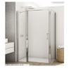 SANSWISS DIVERA sprchové dvere 100 1-krídlové s pevnou stenou aluchróm číre sklo D22T13080205007
