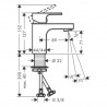 Hansgrohe Vernis Shape umývadlová batéria 70, EcoSmart, matná čierna, 71567670