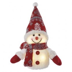 EMOS DCFW04 LED vianočný snehuliak, 25 cm, vnútorny, 3xAAA, teplá biela