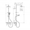 Hansgrohe Vernis Shape sprchový systém Showerpipe 230 1jet s termostatom, matná čierna, 26286670