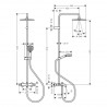Hansgrohe Vernis Blend sprchový systém Showerpipe 240 1jet, s vaňovým termostatom, matná čierna, 26899670