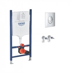 Grohe Rapid SL modul pre závesné WC, kotvenie a tlačítko WC Air chróm, set 3v1, 38528001SET