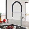 Grohe Essence drezová batéria s flexibilným ramenom, s prepínačom, SuperSteel 30294DC0