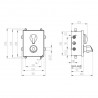 NOVASERVIS METALIA ECO+ set sprchový termostattický, podomietkové teleso, pripojovacie kolienko, hlravová sprcha, sprchový set