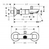 Hansgrohe Logis kohútiková vaňová batéria,na stenu, chróm, 71243000