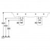 Villeroy & Boch SUBWAY 3.0 dvojumývadlo bez prepadu 2x bez otvoru pre batériu 1300 x 470 mm, Biela Alpin,4A71D301