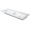 DURAVIT ME by Starck 130 x 49 cm dvojumývadlo s prepadom, biele, úprava WonderGliss 23361300001