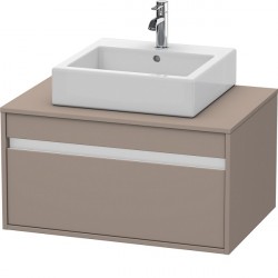 Duravit KETHO skrinka pod umývadlo 800 x 426 x 550 mm s výrezom v strede, 1-zásuvková, matná bazaltová KT669404343