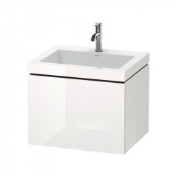 DURAVIT L-CUBE skrinka s umývadlom závesná, 600 x 500 x 480 mm, biela lesklá, LC6916O2222