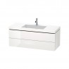 DURAVIT L-CUBE skrinka s umývadlom závesná, 1200 x 500 x 480 mm, biela lesklá, LC6929O2222