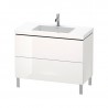 DURAVIT L-CUBE skrinka s umývadlom stojaca, 1000 x 698 x 480 mm, biela lesklá, LC6938O2222