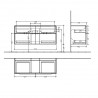 Villeroy & Boch SUBWAY 3.0 skrinka pod umývadlo 1272 x 576 x 478 mm, Oak Kansas, C60200RH