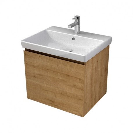 MYBATH MyVento závesná skrinka s keramickým umývadlom 60 cm dub Arlington