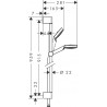Hansgrohe Crometta sprchový set 1jet s tyčou 0,90m biela/chróm, 26537400