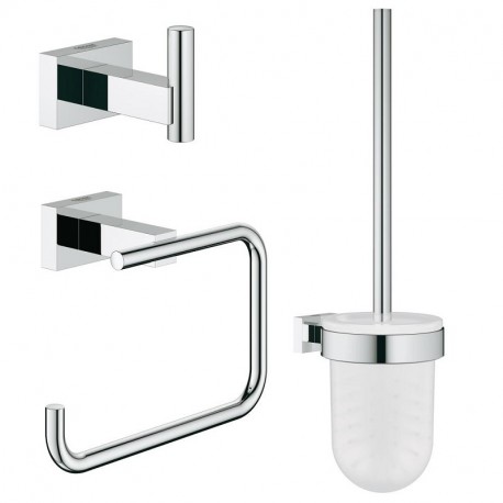 GROHE Essentials Cube sada doplnkov pre toaletu 3v1 chróm 40757001