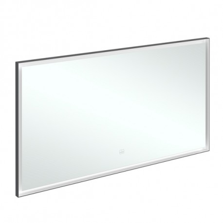 Villeroy & Boch SUBWAY 3.0 zrkadlo obdĺžnikové 140 x 75 cm, s LED osvetlením, rám Bicolor čierny matný/biely matný, A46314BC