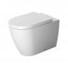 DURAVIT ME by Starck 37 x 60 cm stojaca WC misa, vodorovný odpad, montáž k stene, biela s glazúrou Hygiene Glaze 2169092000