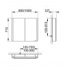 KEUCO Somaris skrinka zrkadlová 100 x 71 x 12,7 cm 2-dvierka s osvetlením 14503002110