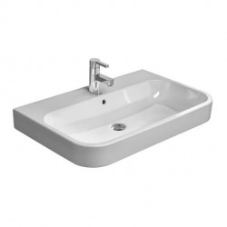 DURAVIT Happy D.2 umývadlo 80 x 50,5 cm na dosku, brúsené, s otvorom pre batériu, biele 2318800027