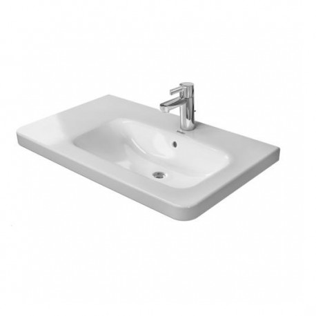 DURAVIT Dura Style nábytkové umývadlo 80 x 48 cm asymetrické, s prepadom, biele s úpravou Wonder Gliss 23268000001