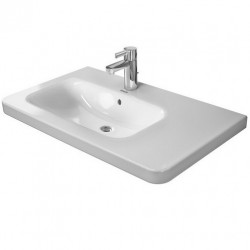 DURAVIT Dura Style nábytkové umývadlo 80 x 48 cm asymetrické, s prepadom, biele s úpravou Wonder Gliss 23258000001