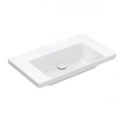 Villeroy & Boch SUBWAY 3.0 umývadlo na skrinku bez prepadu bez otvoru pre batériu , 800 x 470 mm, Biela Alpin , 4A708301