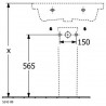 Villeroy & Boch SUBWAY 3.0 umývadlo na skrinku s prepadom s otvorom pre batériu , 650 x 470 mm, Biela Alpin , 4A706501