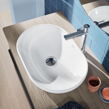 Duravit D-NEO umývadlo na dosku 60 x 40 cm,bez prepadu, biela s WonderGliss, 23726000701