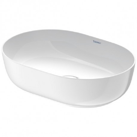 Duravit LUV 50 x 35 cm umývadlo na dosku bez prepadu, brúsené, s neuzatv. keramickým ventilom, biele WonderGliss 03795000001